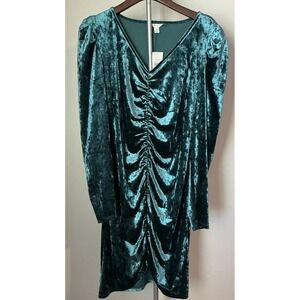 Cato EST 1946 Ruched Front Bodycon Womens Mystic River Green Holiday Dress